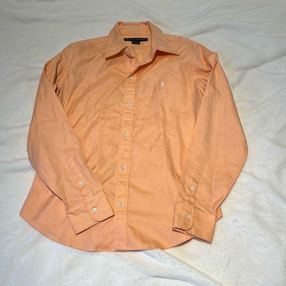 ralph lauren orange button down